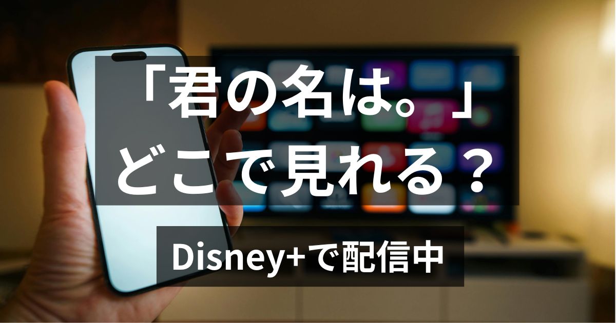 スマホを見て君の名は。の配信状況やどのVODがいいのかを調べている人のイメージ